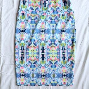 LuLaRoe Multicolor Patterned Cassie Pencil Skirt